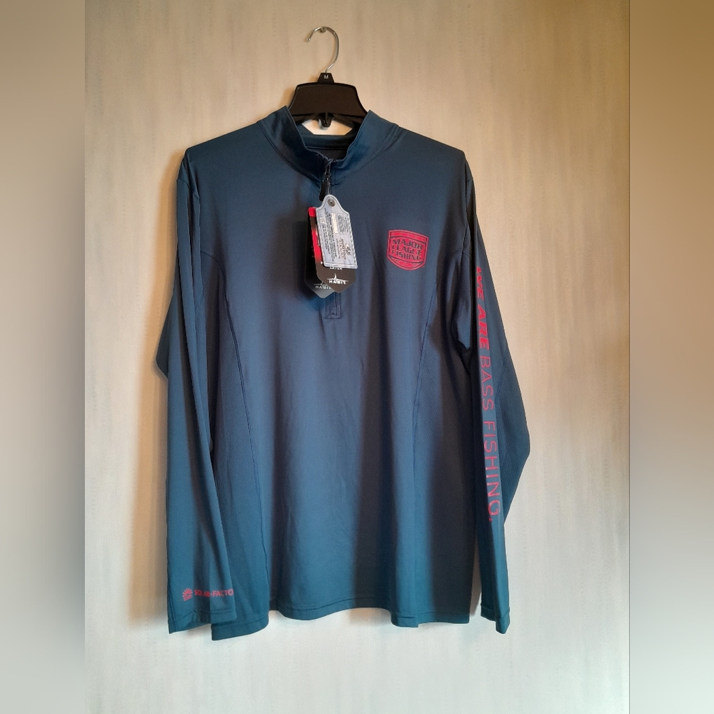 - Major League Fishing MLF Long Sleeve 1/4 Zip Performance Layer Habit Shi…